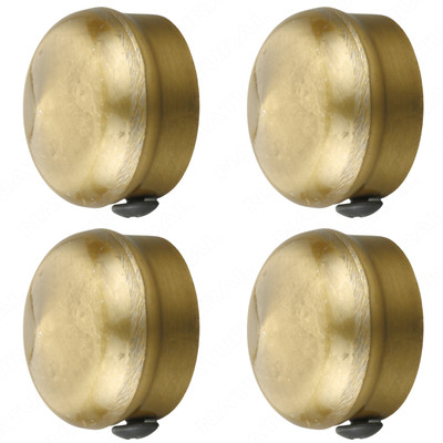 NATURAL Beige Curtain Knobs Metal(Pack of 4)