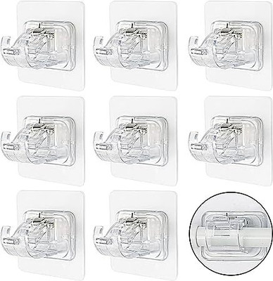 XBEY White Curtain Hooks(Pack of 8)