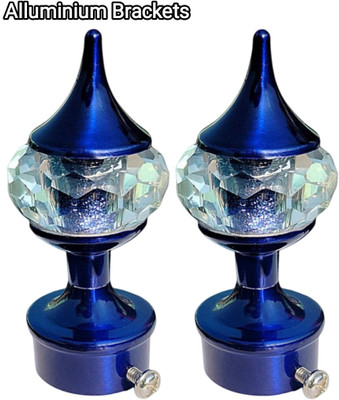 Subhan Dark Blue Curtain Knobs Metal(Pack of 2)