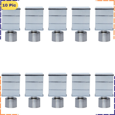 ZAPEX Silver Curtain Knobs, Rod Rail Bracket Metal(Pack of 10)