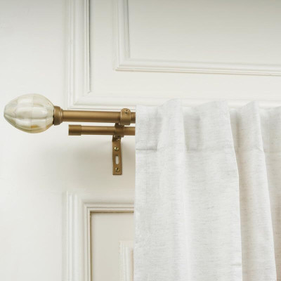 THE DECOR MART Gold Curtain Rods Metal(Pack of 1)