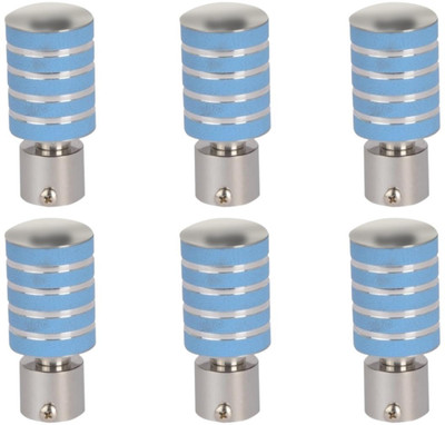 METZO Blue Rod Rail Bracket, Curtain Knobs Metal(Pack of 6)