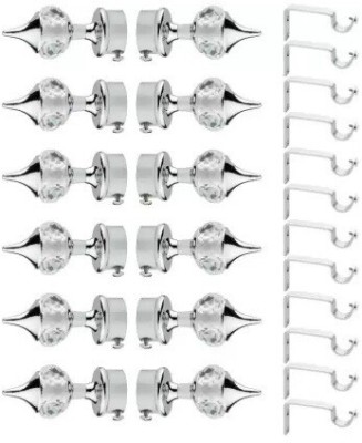 Ebenezer Silver Rod Rail Bracket Metal(Pack of 12)