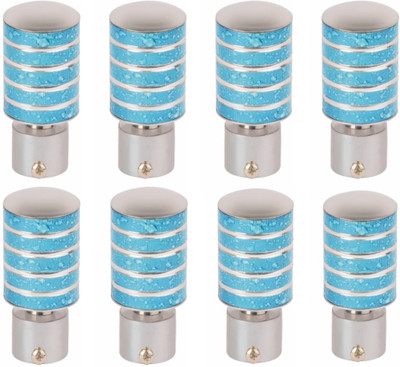 ZAPEX Blue Rod Rail Bracket, Curtain Knobs Metal