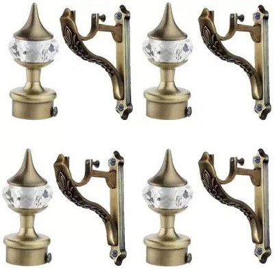 Ebenezer Gold Rod Rail Bracket Metal(Pack of 8)