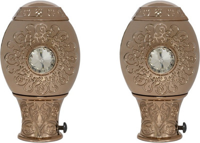 Inkart Gold Curtain Knobs, Rod Rail Bracket Metal(Pack of 2)