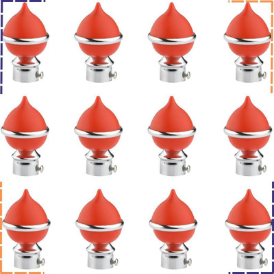 ZAPEX Red Rod Rail Bracket, Curtain Knobs Metal(Pack of 12)
