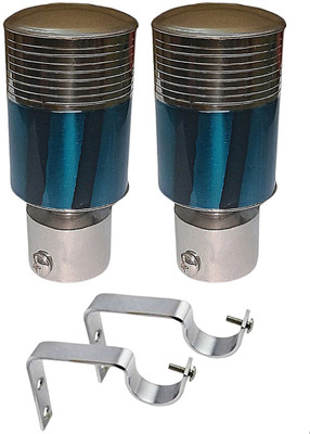 Sukhan Blue, Black Curtain Knobs Metal(Pack of 4)