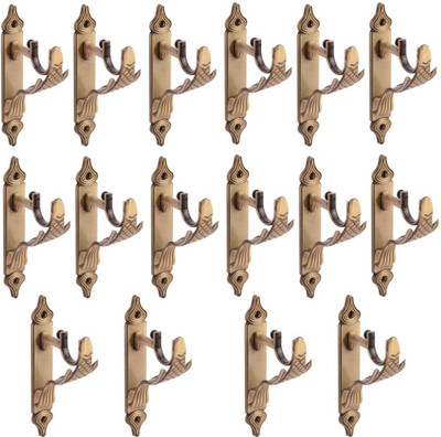 ZAPEX Brown Rod Rail Bracket, Curtain Knobs Metal(Pack of 16)