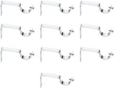 Inkart Silver Rod Rail Bracket, Curtain Knobs Metal