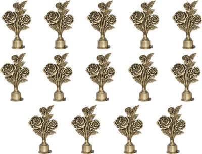 ZYREX Gold Curtain Knobs, Rod Rail Bracket Metal(Pack of 14)