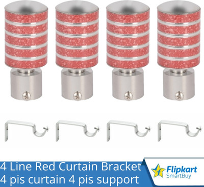 Flipkart SmartBuy Orange Curtain Knobs, Rod Rail Bracket Metal(Pack of 4)