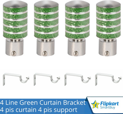 Flipkart SmartBuy Green Curtain Knobs, Rod Rail Bracket Metal(Pack of 4)