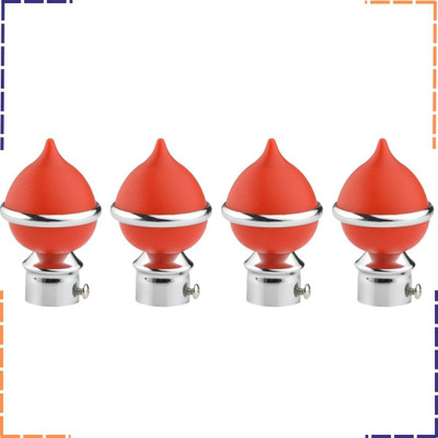 ZAPEX Red Rod Rail Bracket, Curtain Knobs Metal(Pack of 4)