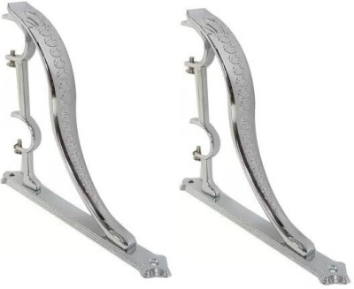 Ebenezer Silver Rod Rail Bracket Metal(Pack of 2)