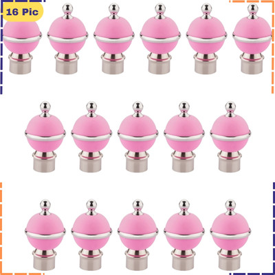 ZAPEX Pink Rod Rail Bracket, Curtain Knobs Metal(Pack of 16)