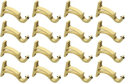 RKOING Gold Curtain Knobs, Rod Rail Bracket Metal(Pack of 16)