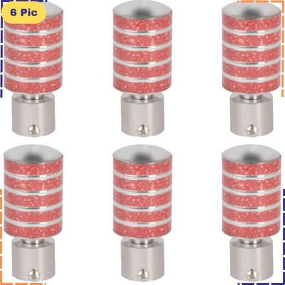ZAPEX Pink Rod Rail Bracket, Curtain Knobs Metal(Pack of 6)