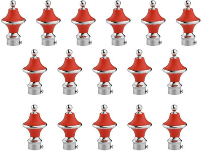 ZYREX Red Rod Rail Bracket, Curtain Knobs Metal(Pack of 16)