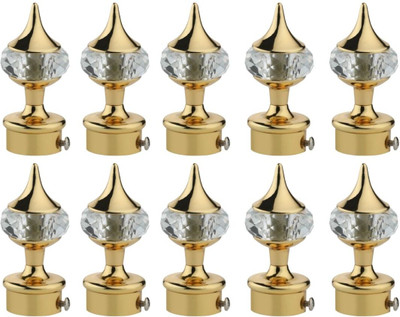 METZO Gold Rod Rail Bracket, Curtain Knobs Metal(Pack of 10)