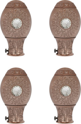 RKOING Brown Curtain Knobs, Rod Rail Bracket Metal(Pack of 4)