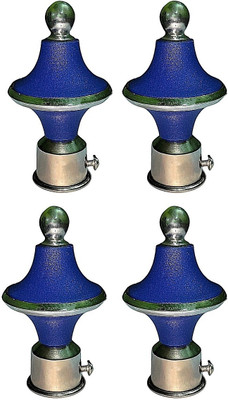 Sukhan Blue Curtain Knobs Metal(Pack of 4)