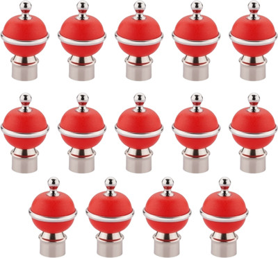 ZAPEX Red Rod Rail Bracket, Curtain Knobs Metal(Pack of 16)