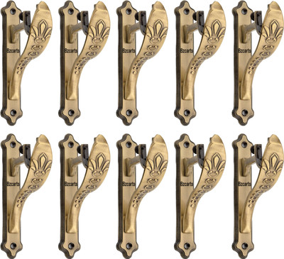 Bzcarts Gold Curtain Knobs, Rod Rail Bracket, Curtain Rods, Tieback Hook Metal(Pack of 10)