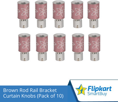 Flipkart SmartBuy Pink Curtain Knobs, Rod Rail Bracket Metal(Pack of 10)