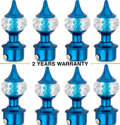 Ghazian Blue Curtain Knobs, Rod Rail Bracket Metal(Pack of 8)
