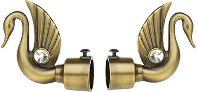ZedZero Gold Curtain Knobs, Rod Rail Bracket Metal(Pack of 2)