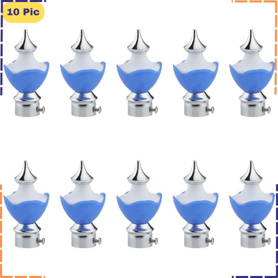 ZAPEX Blue Rod Rail Bracket, Curtain Knobs Metal(Pack of 10)