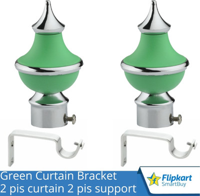 Flipkart SmartBuy Green Curtain Knobs, Rod Rail Bracket Metal(Pack of 2)