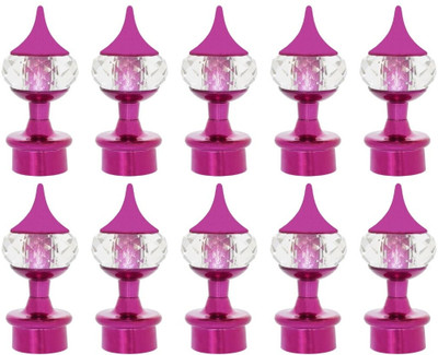 RKOING Pink Curtain Knobs, Rod Rail Bracket Metal(Pack of 10)