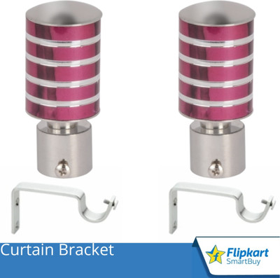 Flipkart SmartBuy Purple Curtain Knobs, Rod Rail Bracket Metal(Pack of 2)