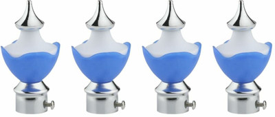 Inkart Blue Rod Rail Bracket, Curtain Knobs Metal(Pack of 4)