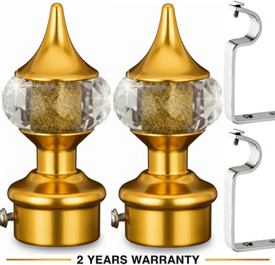 Ghazian Gold Curtain Knobs, Rod Rail Bracket Metal(Pack of 4)