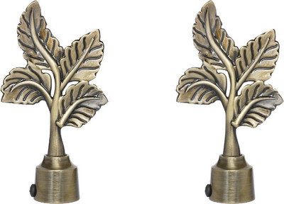 Inkart Gold Curtain Knobs, Rod Rail Bracket Metal(Pack of 2)