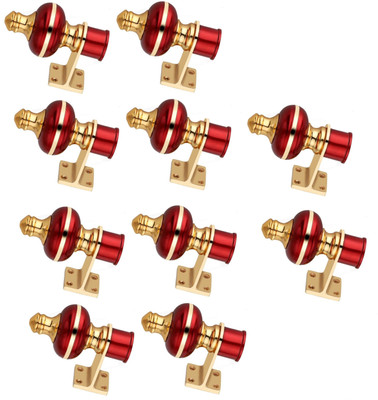 home deco Multicolor Rod Rail Bracket Metal(Pack of 10)