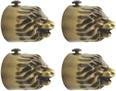 krina Gold Curtain Knobs, Rod Rail Bracket Metal(Pack of 4)