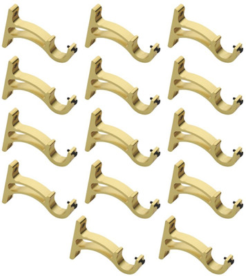 ZYREX Gold Curtain Knobs, Rod Rail Bracket Metal(Pack of 14)