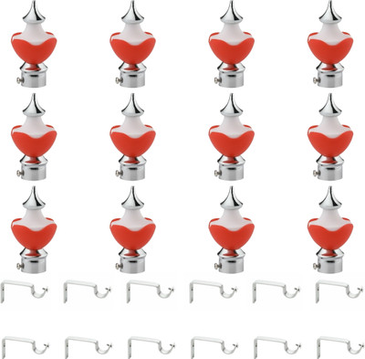 ZAPEX Red, Silver Rod Rail Bracket Metal(Pack of 24)