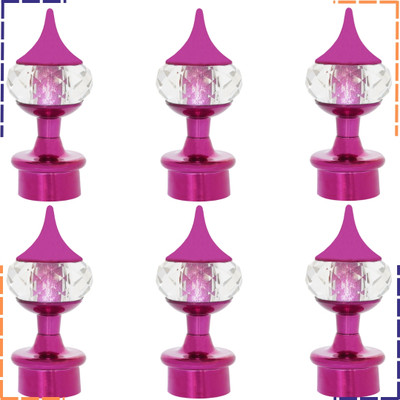 Flipkart SmartBuy Pink Curtain Knobs, Rod Rail Bracket Metal(Pack of 6)