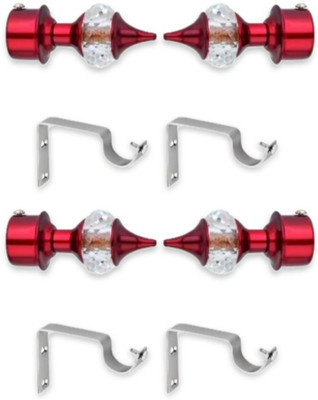 CP Locks Red Rod Rail Bracket Metal(Pack of 4)