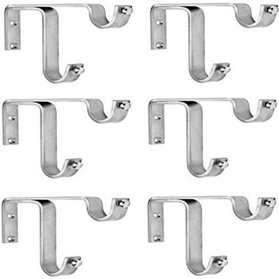 VJD Store Silver Rod Rail Bracket Metal
