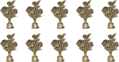 ZYREX Gold Curtain Knobs, Rod Rail Bracket Metal(Pack of 10)
