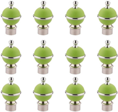 ZYREX Green Rod Rail Bracket, Curtain Knobs Metal(Pack of 12)