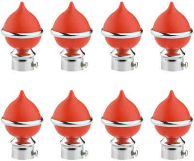 krina Red Rod Rail Bracket, Curtain Knobs Metal(Pack of 8)