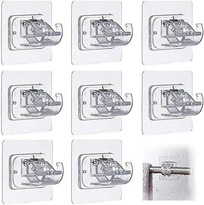 Mirramor White Curtain Hooks(Pack of 8)