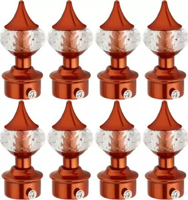 msa sonstraders Orange Curtain Knobs Metal(Pack of 8)